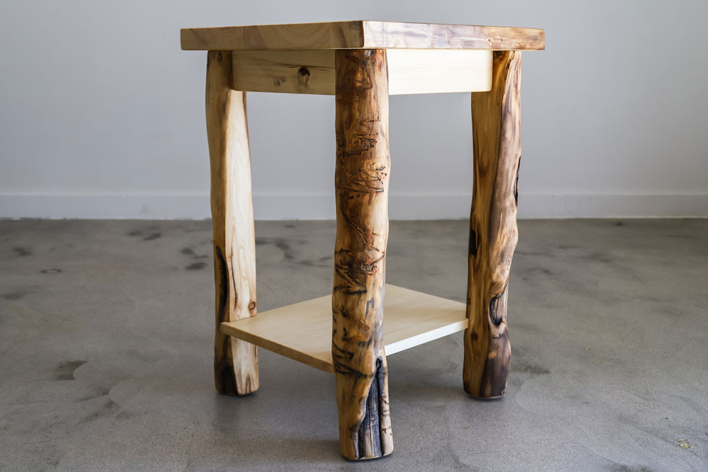 aspen log kitchen table